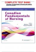 COMPLETE TEST BANK&colon; Canadian Fundamentals of Nursing 6th Edition by Patricia A&period; Potter  latest Update&period;