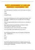 SAFETY&comma; ENVIRONMENT OF CARE AND EMERGENCY MANAGEMENT TEST