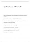 HONDROS Nursing 200&comma; Exam 1 Questions and Answers