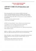 ASP&period;NET CORE EXAM Questions and Answers