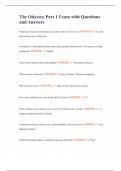 The Odyssey Part 1 Exam with Questions and Answers