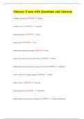 Odyssey Exam with Questions and Answers