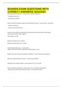 BOARDS EXAM QUESTIONS WITH CORRECT ANSWERS 2024&sol;25