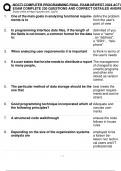NOCTI COMPUTER PROGRAMMING FINAL EXAM NEWEST 2024 ACTUAL  EXAM COMPLETE 230 QUESTIONS AND CORRECT DETAILED ANSWER