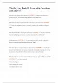 The Odyssey Book 11 Exam with Questions and Answers