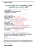 leadership CMS ati proctored exam study questions and answers 2025