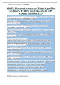 Bio202 Human Anatomy and Physiology-The Endocrine System Exam Questions with Correct Answers 2025