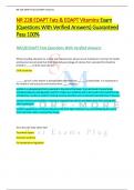 NR 228 EDAPT Fats & EDAPT Vitamins Exam  &lpar;Questions With Verified Answers&rpar; Guaranteed  Pass 100&percnt; 