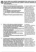 SOCIAL WORK 238 CONTENT EXAM NEWEST  ACTUAL EXAM  COMPLETE 100 QUESTIONS AND CORRECT DETAILED ANSWERS &lpar;VERIFIED ANSWERS&rpar;