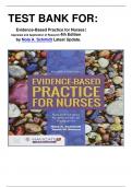 TEST BANK FOR&colon;  Evidence-Based Practice for Nurses&colon;      Appraisal and Application of Research 4th Edition by Nola A&period; Schmidt Latest Update&period;