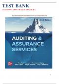  Test Bank For Auditing and Assurance Services 9th Edition By Timothy J&period; Louwers&vert;9781266847103&vert; All Chapters 1-12&vert; LATEST