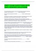 CMST EXAM QUESTIONS WITH 100&percnt; VERIFIED SOLUTIONS 