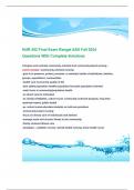 NUR 452 Final Exam Rangel ASU Fall 2024 Questions With Complete Solutions