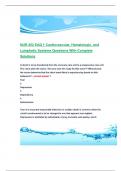 NUR 452 EAQ 1 Cardiovascular&comma; Hematologic&comma; and Lymphatic Systems Questions With Complete Solutions