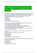 CMST CH6 EXAM QUESTIONS AND CORRECT ANSWERS LATEST 2024 UPDATE 