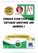 COM2604 EXAM PACK 2025  &lbrace;DETAILED QUESTIONS AND ANSWERS &rcub;