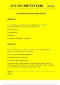 ILTS 305 CONTENT EXAM QUESTIONS AND ANSWERS 2024