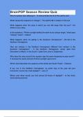 BrainPOP Season Review Questions and answers