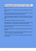 Brainpop graded quiz for the heart video