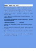 Brain brain pop questions and answers