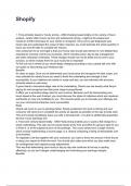 Shopify QUESTIONS AND CORRECT DETAILED ANSWERS WITH RATIONALES 2025&sol;2026 &lpar;VERIFIED ANSWERS&rpar; &vert;ALREADY GRADED A&plus;