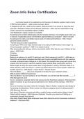 Zoom Info Sales Certification QUESTIONS AND CORRECT DETAILED ANSWERS WITH RATIONALES 2025&sol;2026 &lpar;VERIFIED ANSWERS&rpar; &vert;ALREADY GRADED A&plus;