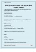 VTNE Practice Questions And Answers With Complete Solution&period;