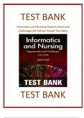 Test Bank for Informatics and Nursing Opportunities and Challenges 6th Edition &lpar;By Sewell&comma; 2024&rpar; &vert; All Chapters 1-25 Included ISBN&colon;9781496394064 &vert; Complete Latest Guide A&plus;