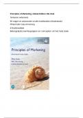 Oefentoets vragen antwoorden - Principles of Marketing&comma; Global Edition 19e druk Kotler Keller - 90 open vragen met antwoorden - Beginners