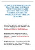 NCRA CTR TEST FINAL EXAM AND  PRACTICE EXAM QUESTIONS  WITH COMPLETE DETAILED  QUESTIONS WITH DETAILED  VERIFIED ANSWERS &lpar;100&percnt;  CORRECT ANSWERS&rpar; &sol;ALREADY  GRADED A&plus;