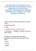 CTR TEST FINAL EXAM 2024 ACTUAL  EXAM AND PRACTICE QUESTIONS EXAM  COMPLETE ACCURATE EXAM  QUESTIONS WITH DETAILED VERIFIED  ANSWERS &lpar;100&percnt; CORRECT ANSWERS&rpar;  &sol;ALREADY GRADED A&plus;