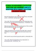 FLORIDA GUARDIANSHIP STATE EXAM  QUESTIONS AND ANSWERS Complete  Questions with Correct Solutions  &vert;&vert;ALREADY GRADED 