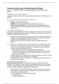 Samenvatting -  Gezondheidspsychologie