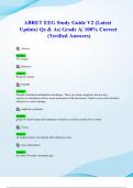 ABRET EEG Study Guide V2 &lpar;Latest 2024&sol; 2025 Update&rpar; Qs & As&vert; Grade A&vert; 100&percnt; Correct &lpar;Verified Answers&rpar;