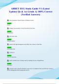 ABRET EEG Study Guide V1 &lpar;Latest 2024&sol; 2025 Update&rpar; Qs & As&vert; Grade A&vert; 100&percnt; Correct &lpar;Verified Answers&rpar;