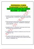 Professional Florida  Guardianship State Exam  Complete Questions and Correct  Solutions &vert;&vert;A&plus; Graded 