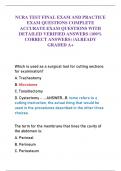 NCRA TEST FINAL EXAM AND PRACTICE  EXAM QUESTIONS COMPLETE  ACCURATE EXAM QUESTIONS WITH  DETAILED VERIFIED ANSWERS &lpar;100&percnt;  CORRECT ANSWERS&rpar; &sol;ALREADY  GRADED A&plus;