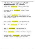 4th Class Power Engineering Part A Exam Questions And Answers 