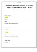 ASVAB WORD KNOWLEDGE EXAM AND STUDY GUIDE COMPLETE 300 QUESTIONS AND CORRECT DETAILED ANSWERS LATEST THIS YEAR JUST RELEASED