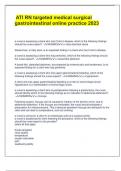 ATI RN targeted medical surgical gastrointestinal online practice 2023 a nurse is assessing a client who has Crohn's disease&period; which of the following findings should the nurse expect&quest; - ANSWER>>-fatty diarrheal stools Steatorrhea&comma; or fatty sto