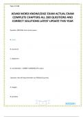 ASVAB WORD KNOWLEDGE EXAM ACTUAL EXAM COMPLETE CHAPTERS ALL 280 QUESTIONS AND CORRECT SOLUTIONS LATEST UPDATE THIS YEAR