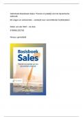 Basisboek Sales Van der Werf 3e druk - complete samenvatting en oefentoets 68 veel voorkomende tentamenvragen
