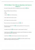 SNCOA Block 2 Test 2 Review Questions And Answers Rated A&plus;