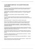 CUSTOMER SERVICE 100 QUESTIONS AND ANSWERS 2024&sol;25