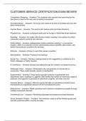 CUSTOMER SERVICE CERTIFICATION EXAM REVIEW 2024&sol;2025