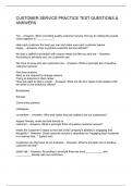 CUSTOMER SERVICE PRACTICE TEST QUESTIONS & ANSWERS 2024&sol;2025