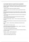 CUSTOMER SERVICE QUESTIONS & ANSWERS 2024&sol;2025