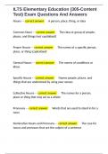 ILTS Elementary Education &lpar;305-Content Test&rpar; Exam Questions And Answers 