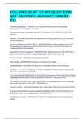 HCV SPECIALIST STUDY QUESTIONS AND ANSWERS &lpar;ALREADY GRADED A&plus;&rpar;