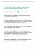 WELOCALIZE Search Quality Rating Program Exam Questions And Answers 100&percnt; Correct